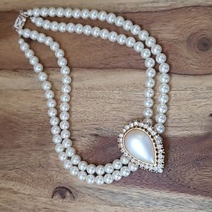 Pearl and Crystal Necklace